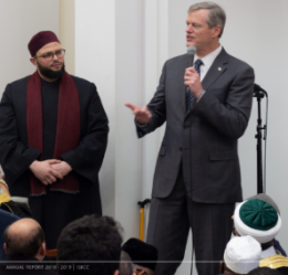 Massachusetts Governor Charlie Baker visiting the ISBCC (2019). Photo: ISBCC Facebook Page