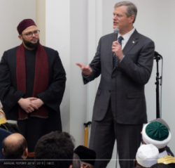 Massachusetts Governor Charlie Baker visiting the ISBCC (2019). Photo: ISBCC Facebook Page