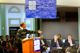 Boston Mayoral Debate between John R. Connolly and Martin J. Walsh held at the ISBCC (2013). Photo_ The Boston Globe via Getty Images.