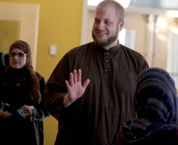 First ISBCC Imam, Suhaib Webb (2011). Photo_ The Boston Globe via Getty Images.