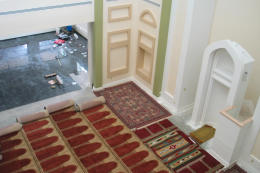 Main prayer hall carpeting at the ISBCC. Photo: ISBCC Tanvir Collection.