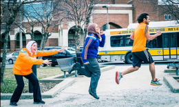 Resilience_ Muslim marathon runners gathered at the ISBCC (2014). Photo_ ISBCC Facebook Page.