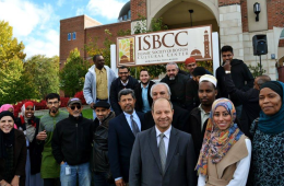 Unveiling the new ISBCC exterior signage (2015). Photo_ ISBCC Facebook Page.