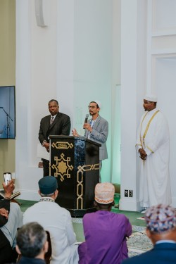 From Left - Rev. Minard Culpepper, Boston City Councilor (District 7); Yusufi Vali, Chief of Staff, Boston Public Schools and former Executive Director ISBCC; and ISBCC’s Imam Abdul Qadir Farah